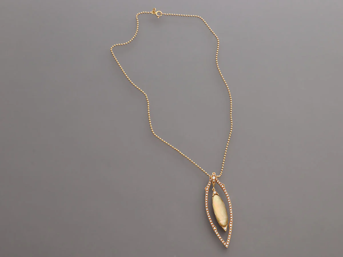 Stephen Webster Yellow Gold Citrine and Diamond Crystal Haze Drop Necklace - Image 3