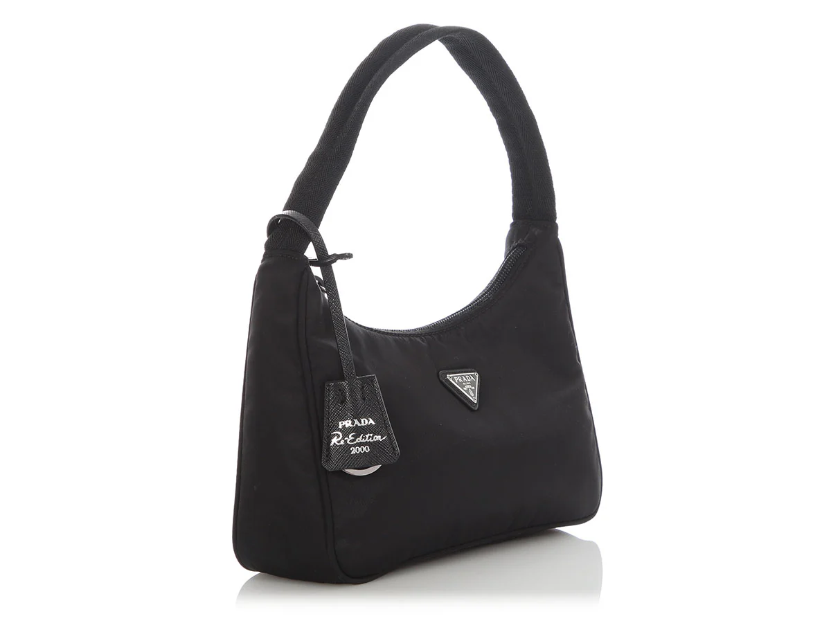 Prada Mini Black Nylon Re-Edition 2000 Bag - Image 5