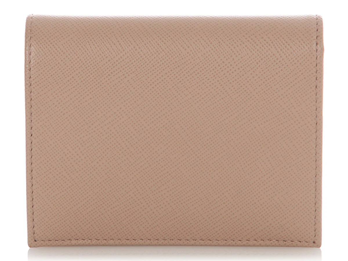 Prada Small Beige Saffiano Wallet - Image 3