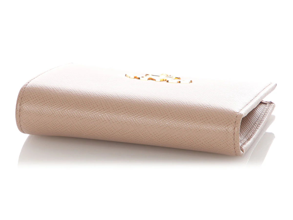 Prada Small Beige Saffiano Wallet - Image 6