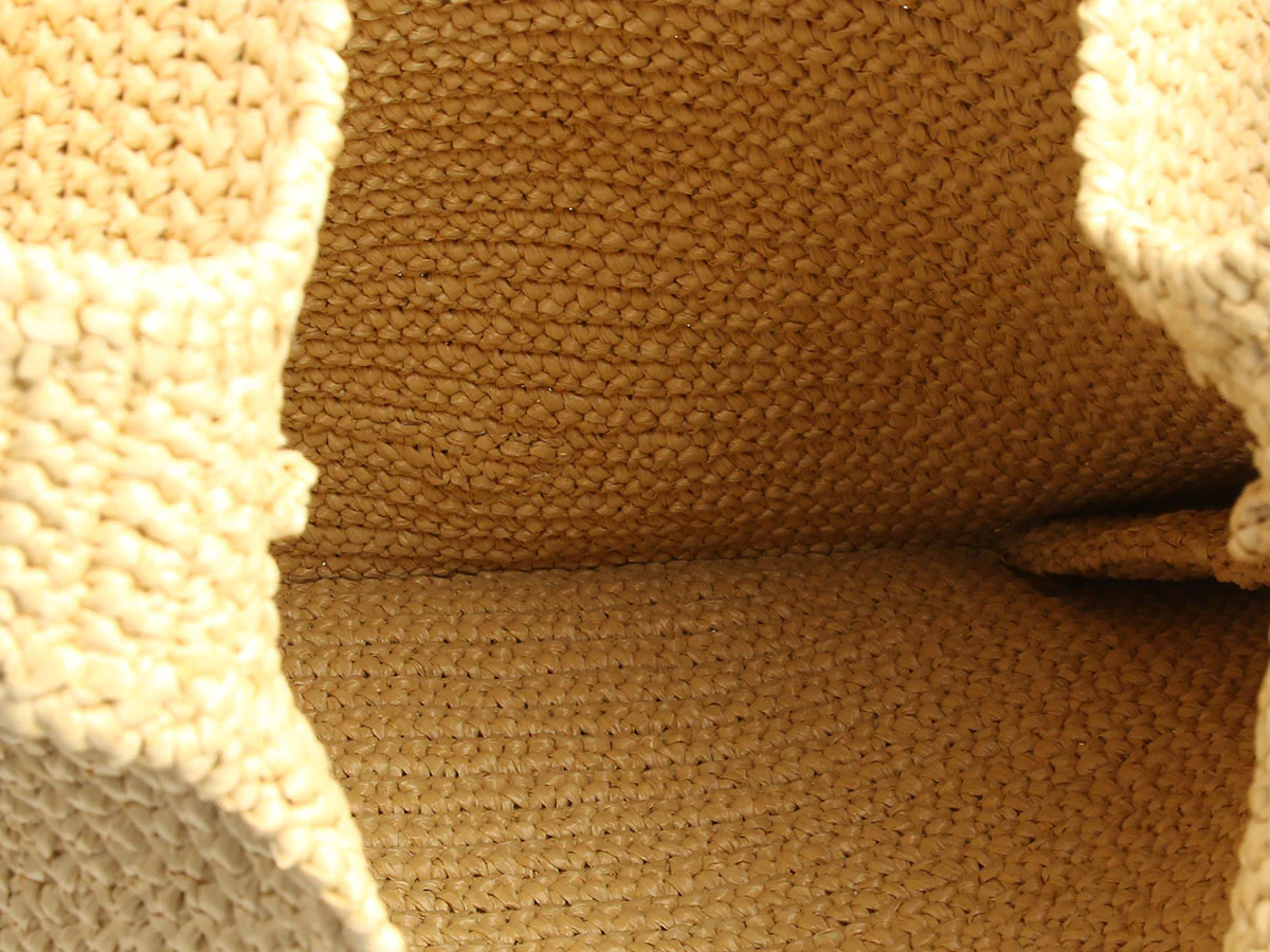 Prada Bianco Raffia Shopping Tote - Image 8