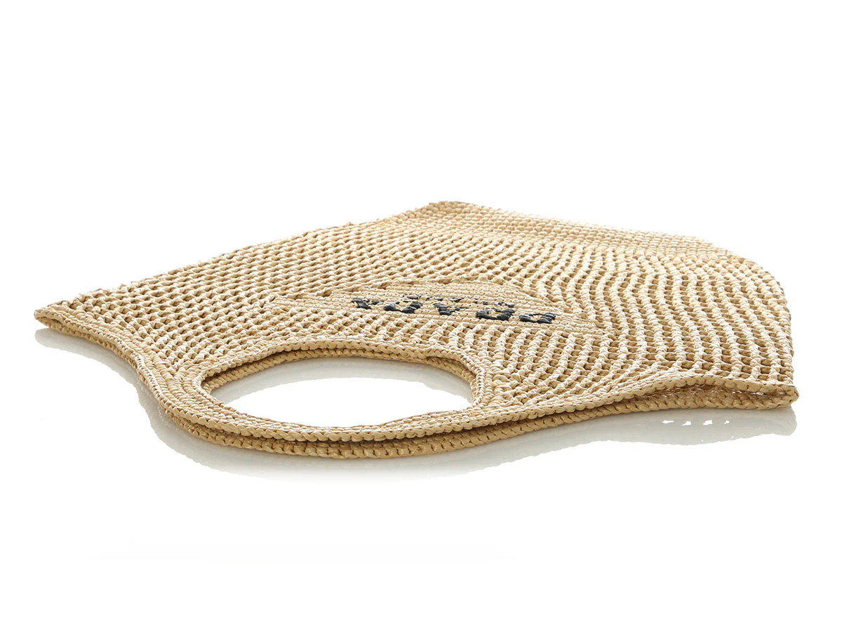 Prada Woven Raffia Tote - Image 7