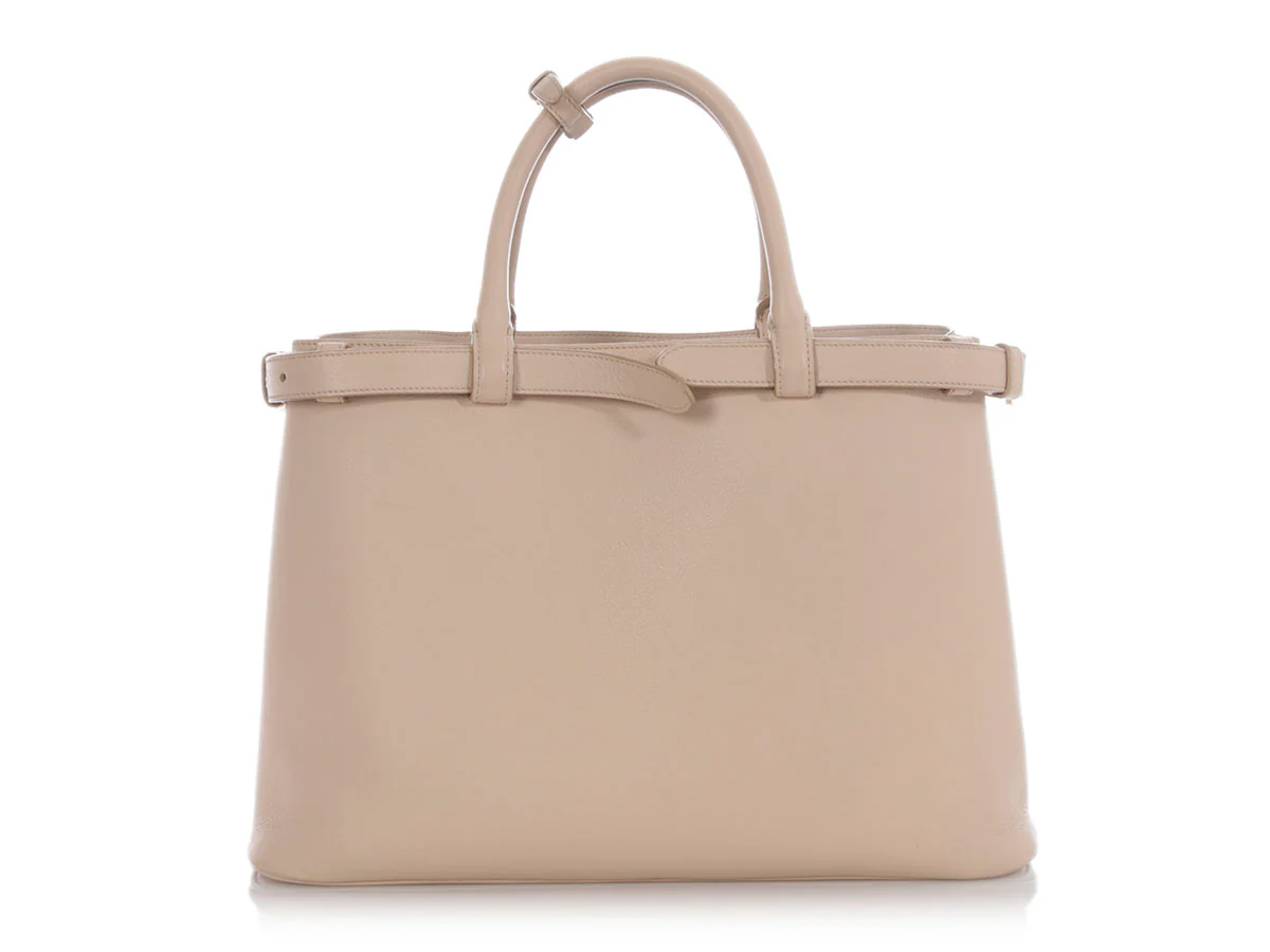 Prada Cream Double Belt Tote - Image 4