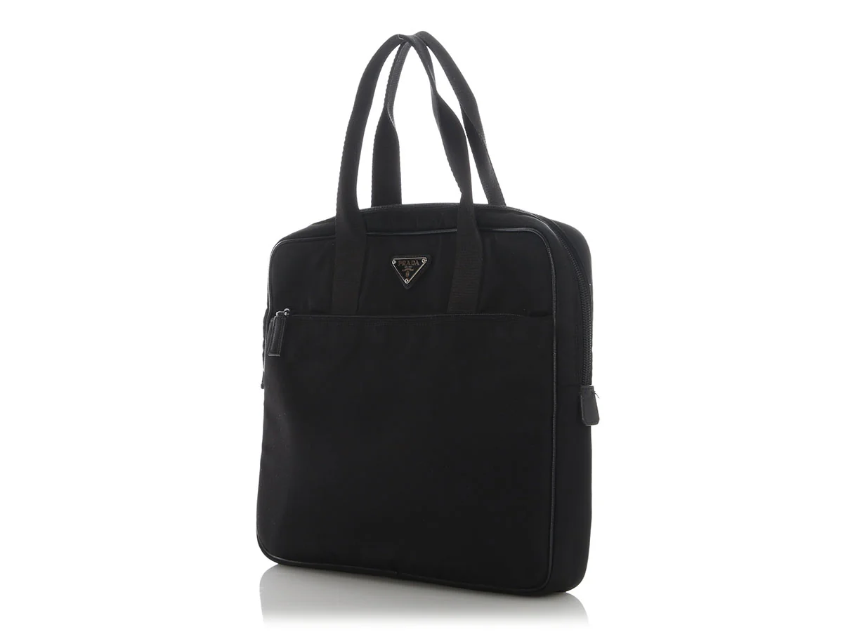 Prada Small Black Nylon Briefcase - Image 3