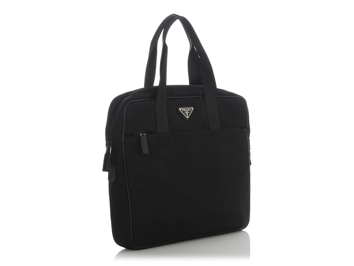 Prada Small Black Nylon Briefcase - Image 5