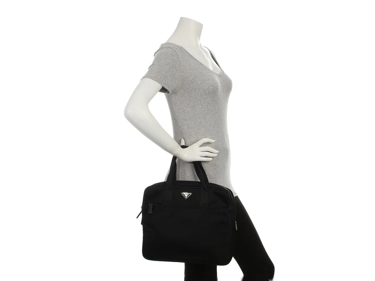 Prada Small Black Nylon Briefcase - Image 9
