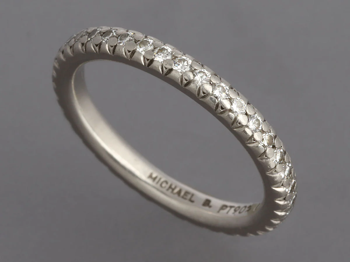 Michael B. Platinum Diamond Royal Princess Eternity Band - Image 3