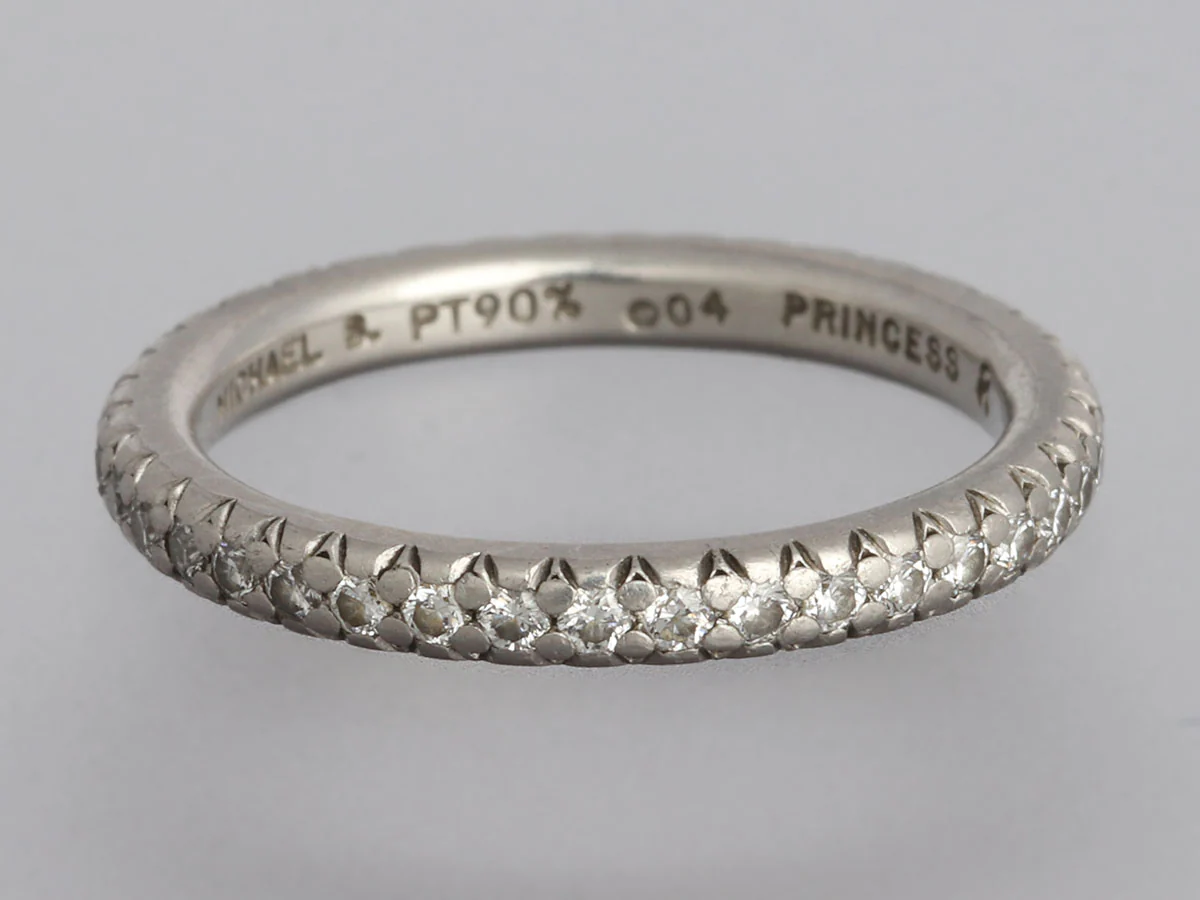 Michael B. Platinum Diamond Royal Princess Eternity Band - Image 5
