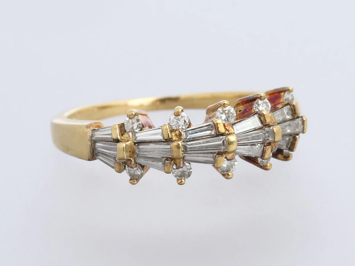 18K Yellow Gold Diamond Ring - Image 5