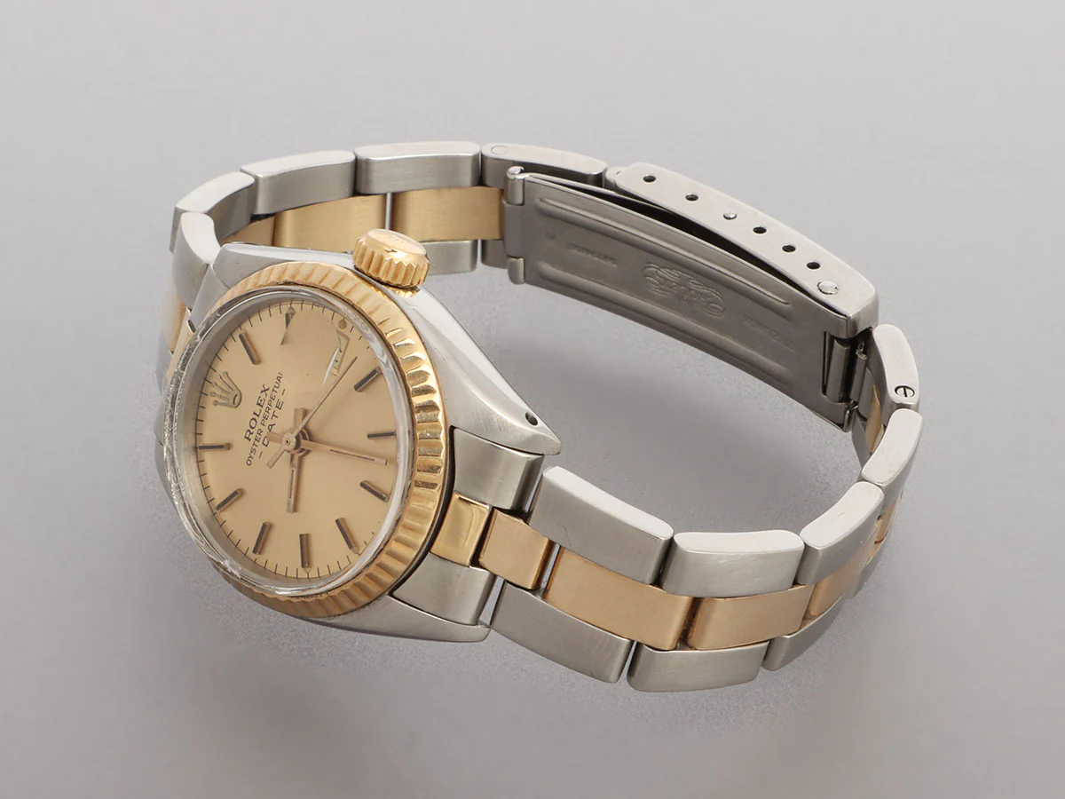 Rolex Two-Tone Ladies Oyster Perpetual Date Watch 25mm - Image 4