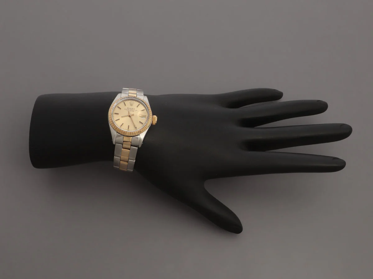 Rolex Two-Tone Ladies Oyster Perpetual Date Watch 25mm - Image 6