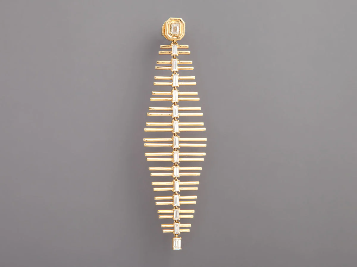 Ruchi New York 18K Yellow Gold Diamond Solano Chandelier Earrings - Image 2