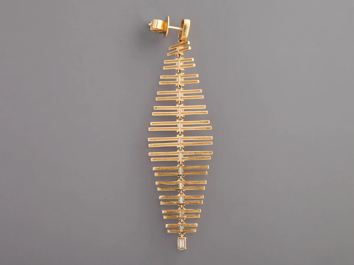Ruchi New York 18K Yellow Gold Diamond Solano Chandelier Earrings - Image 3