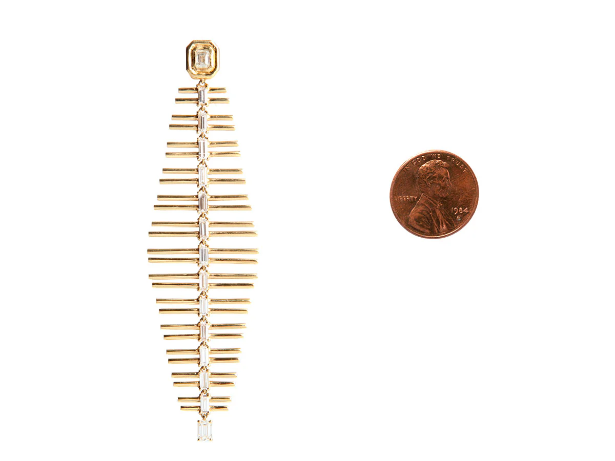 Ruchi New York 18K Yellow Gold Diamond Solano Chandelier Earrings - Image 5