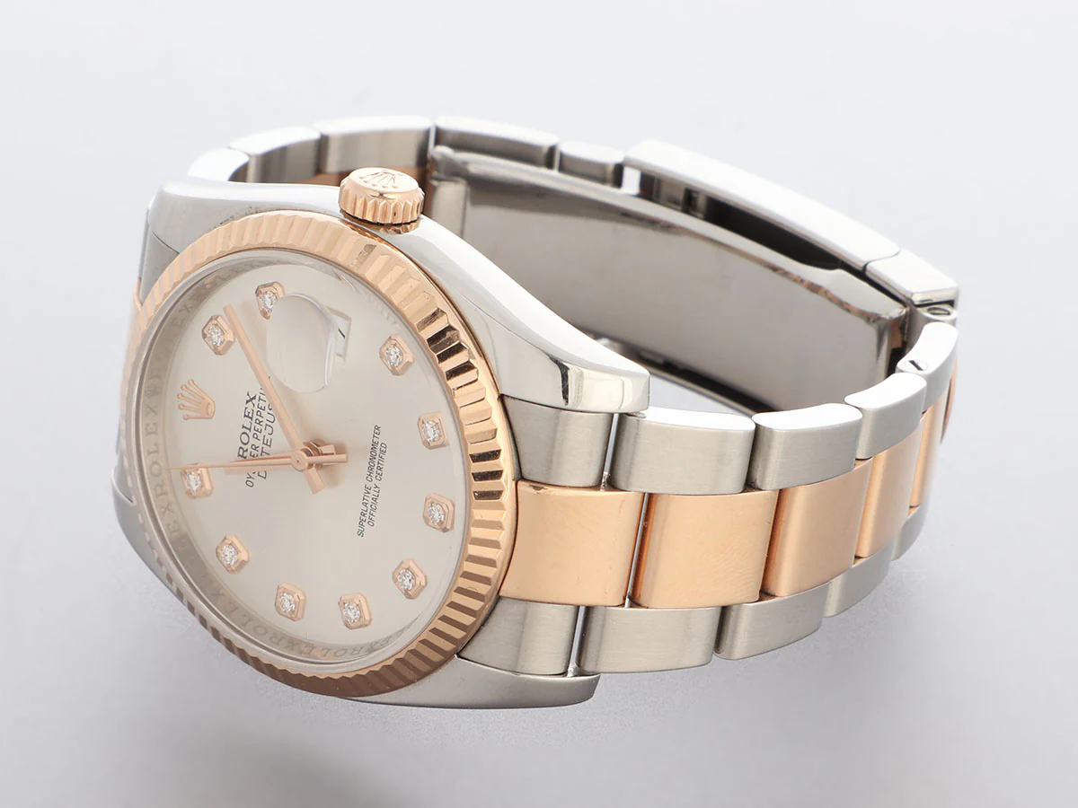 Rolex Two-Tone Diamond Oyster Perpetual Datejust Watch 36mm - Image 3