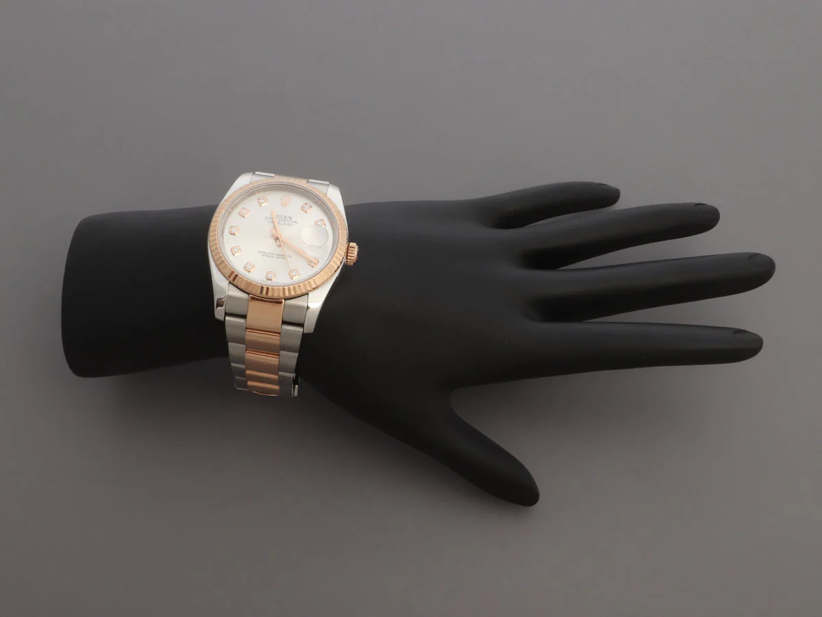 Rolex Two-Tone Diamond Oyster Perpetual Datejust Watch 36mm - Image 6
