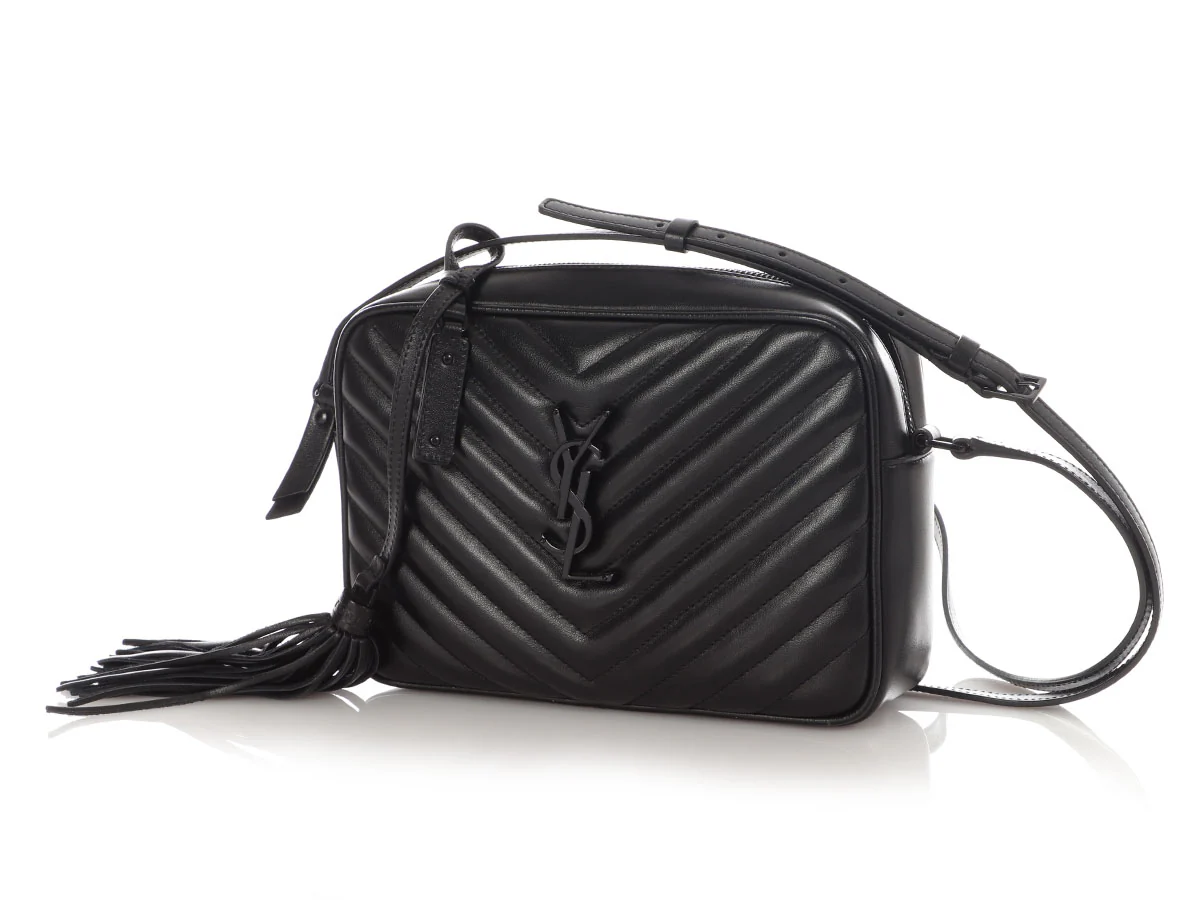 Saint Laurent Medium So Black Matelassé Lou Camera Bag - Image 2