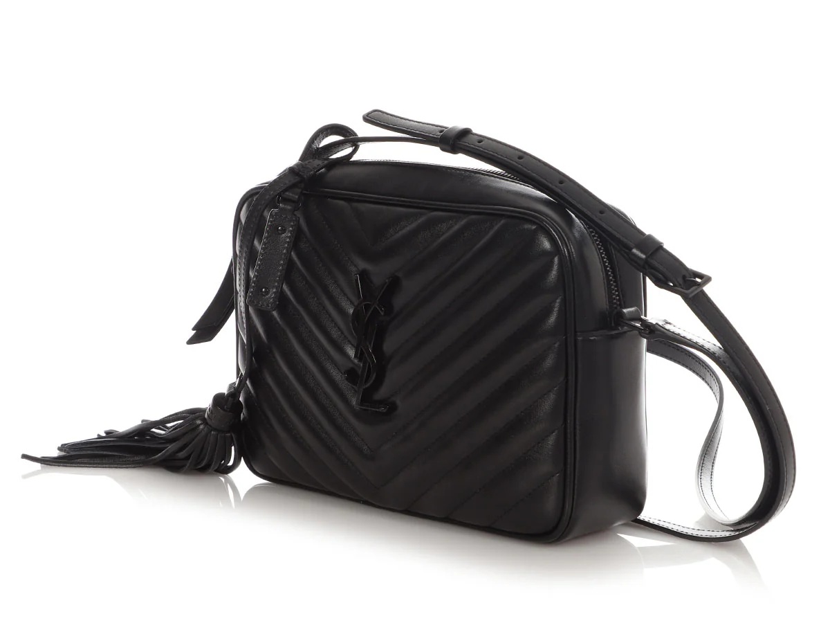 Saint Laurent Medium So Black Matelassé Lou Camera Bag - Image 3