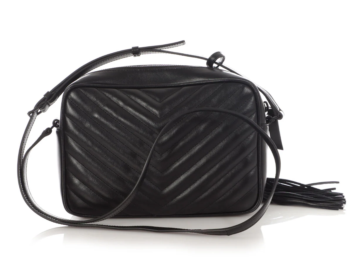 Saint Laurent Medium So Black Matelassé Lou Camera Bag - Image 4