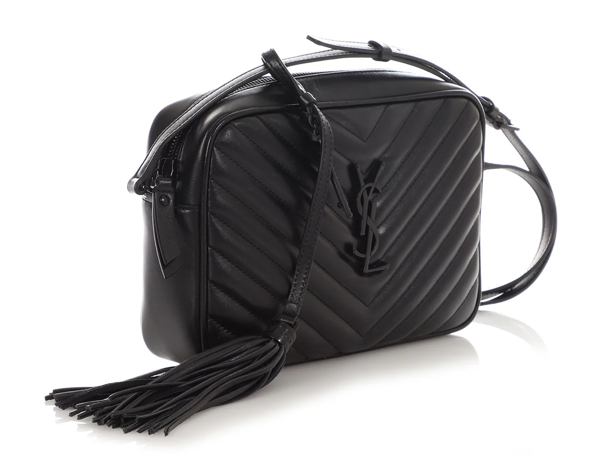 Saint Laurent Medium So Black Matelassé Lou Camera Bag - Image 5