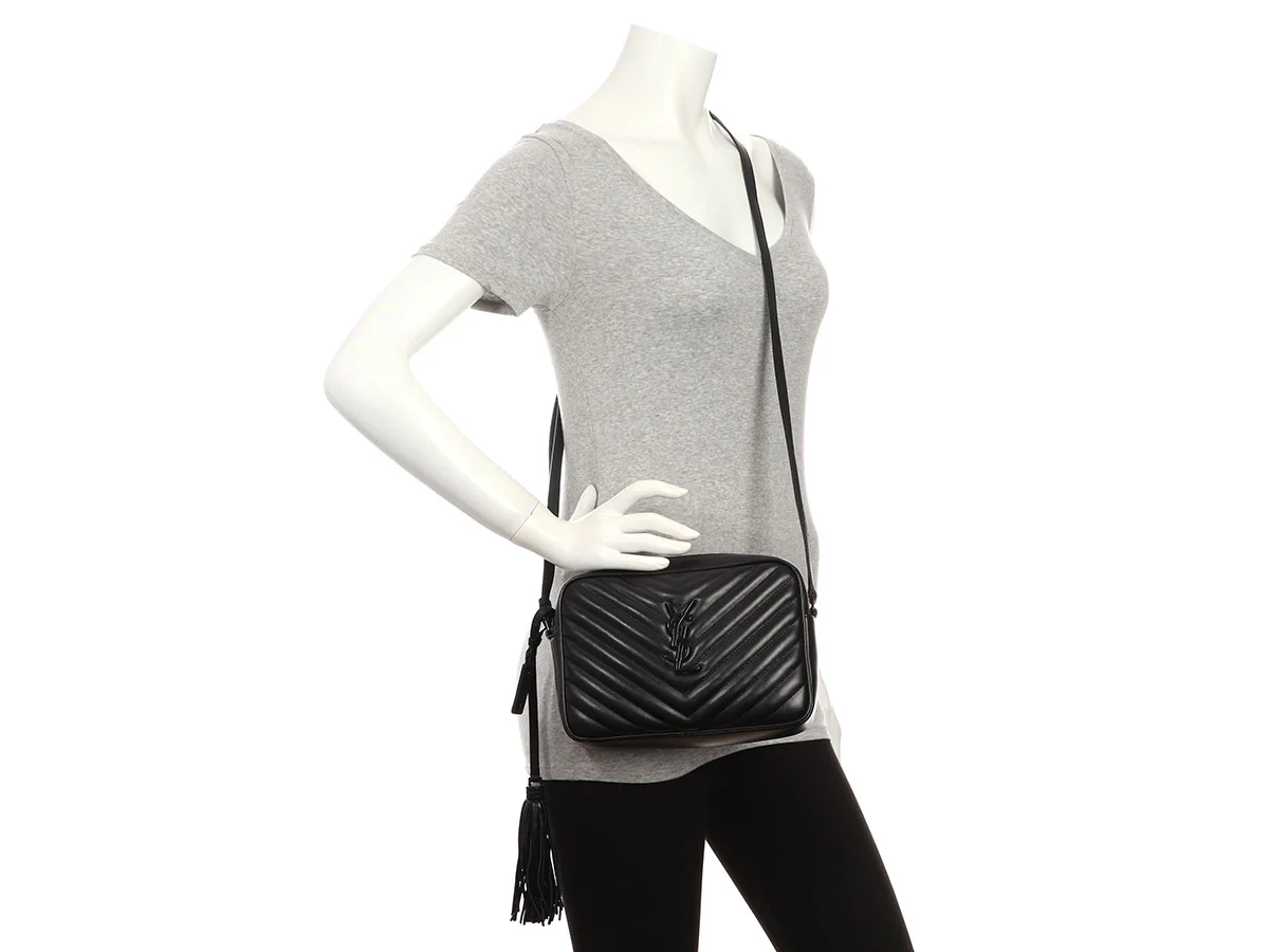Saint Laurent Medium So Black Matelassé Lou Camera Bag - Image 9