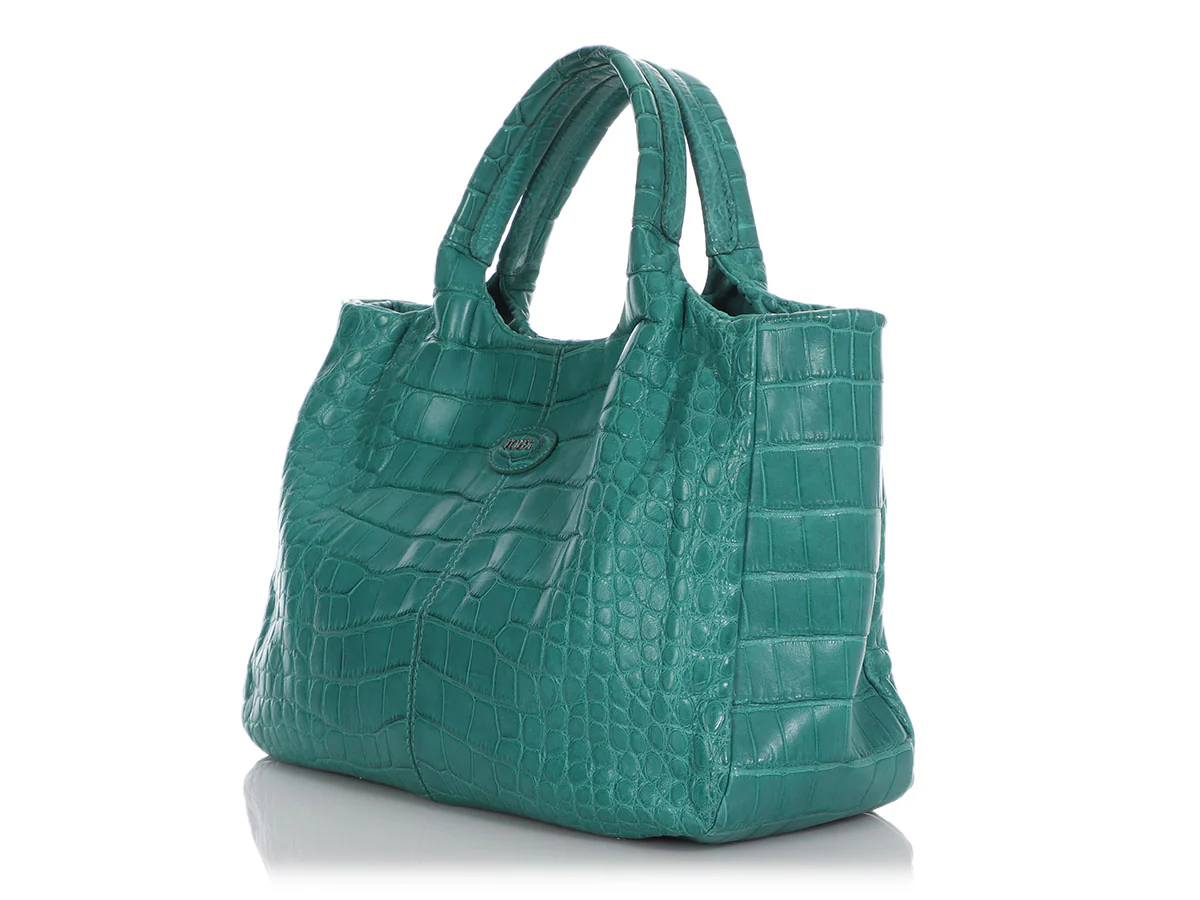 Tod’s Sirena Alligator Mini Shopping Tote - Image 3