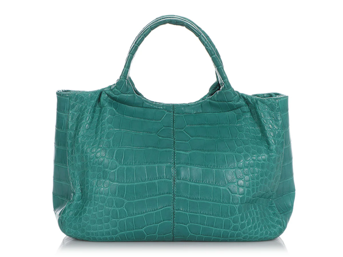 Tod’s Sirena Alligator Mini Shopping Tote - Image 4
