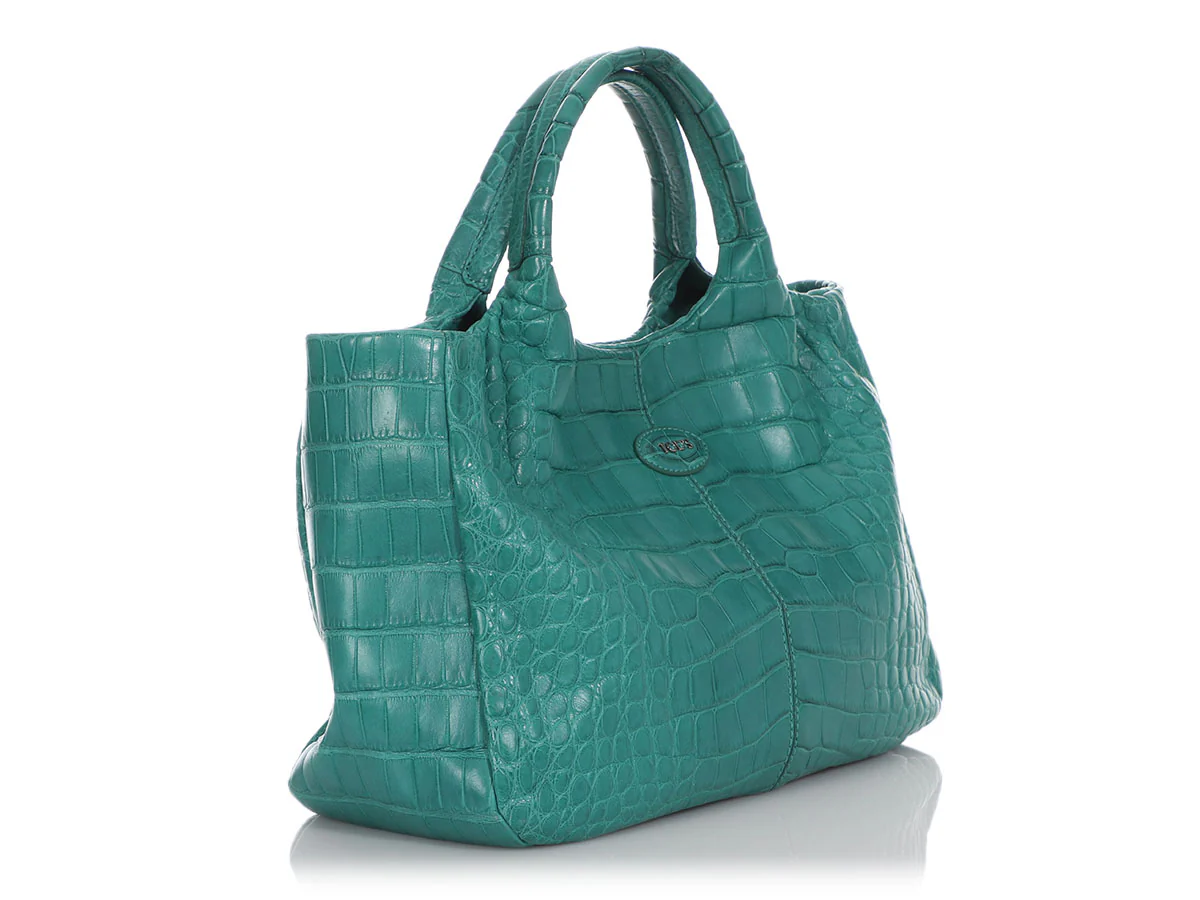 Tod’s Sirena Alligator Mini Shopping Tote - Image 5