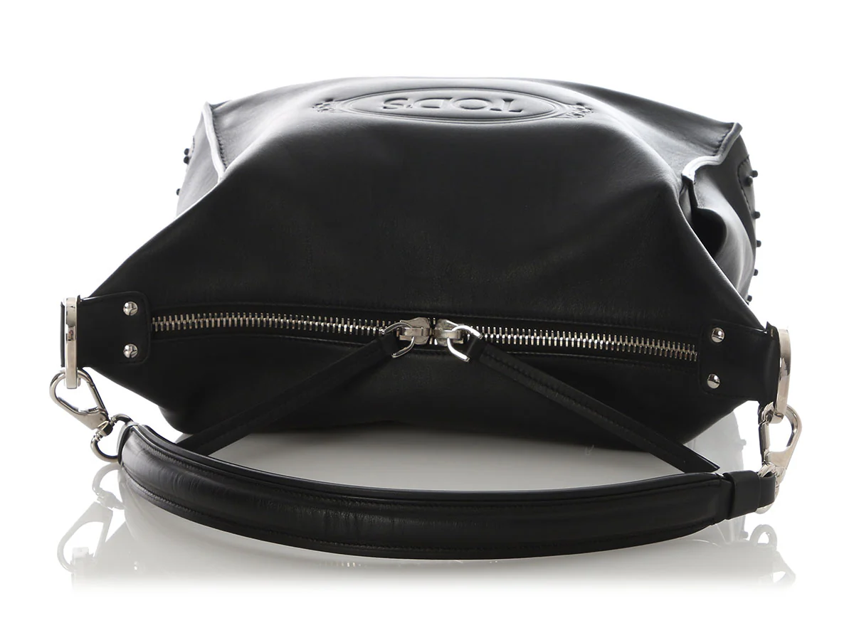 Tod's Alber Elbaz Special Edition Black Happy Moments Hobo - Image 7