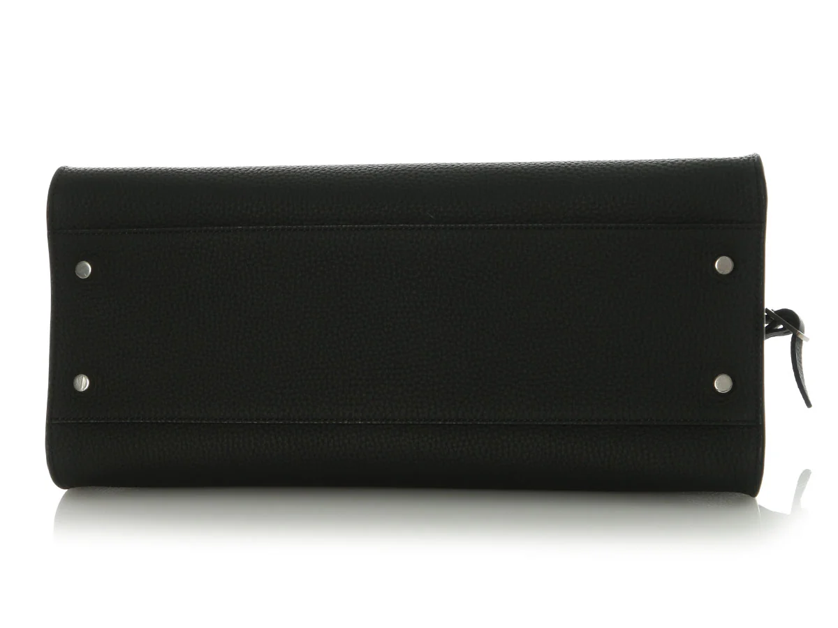 The Row Black Grained Leather Shoulder Margaux 12 - Image 6