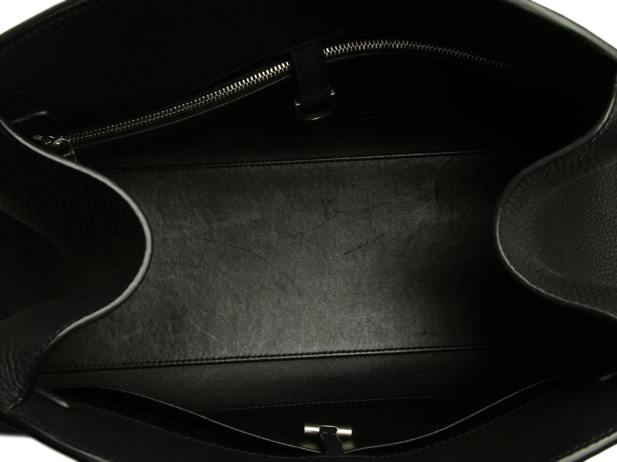 The Row Black Grained Leather Shoulder Margaux 12 - Image 8