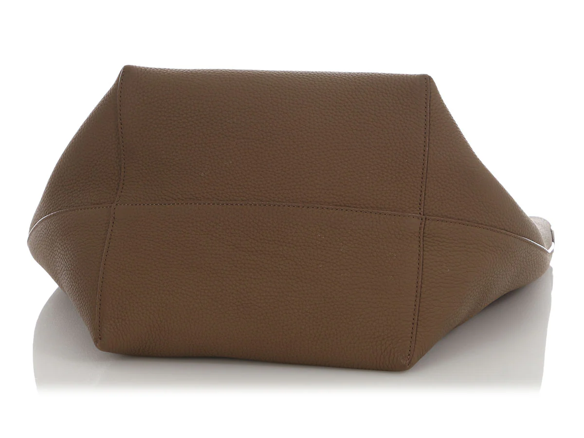 The Row Large Taupe Calfskin N/S Park Tote Bag - Image 6