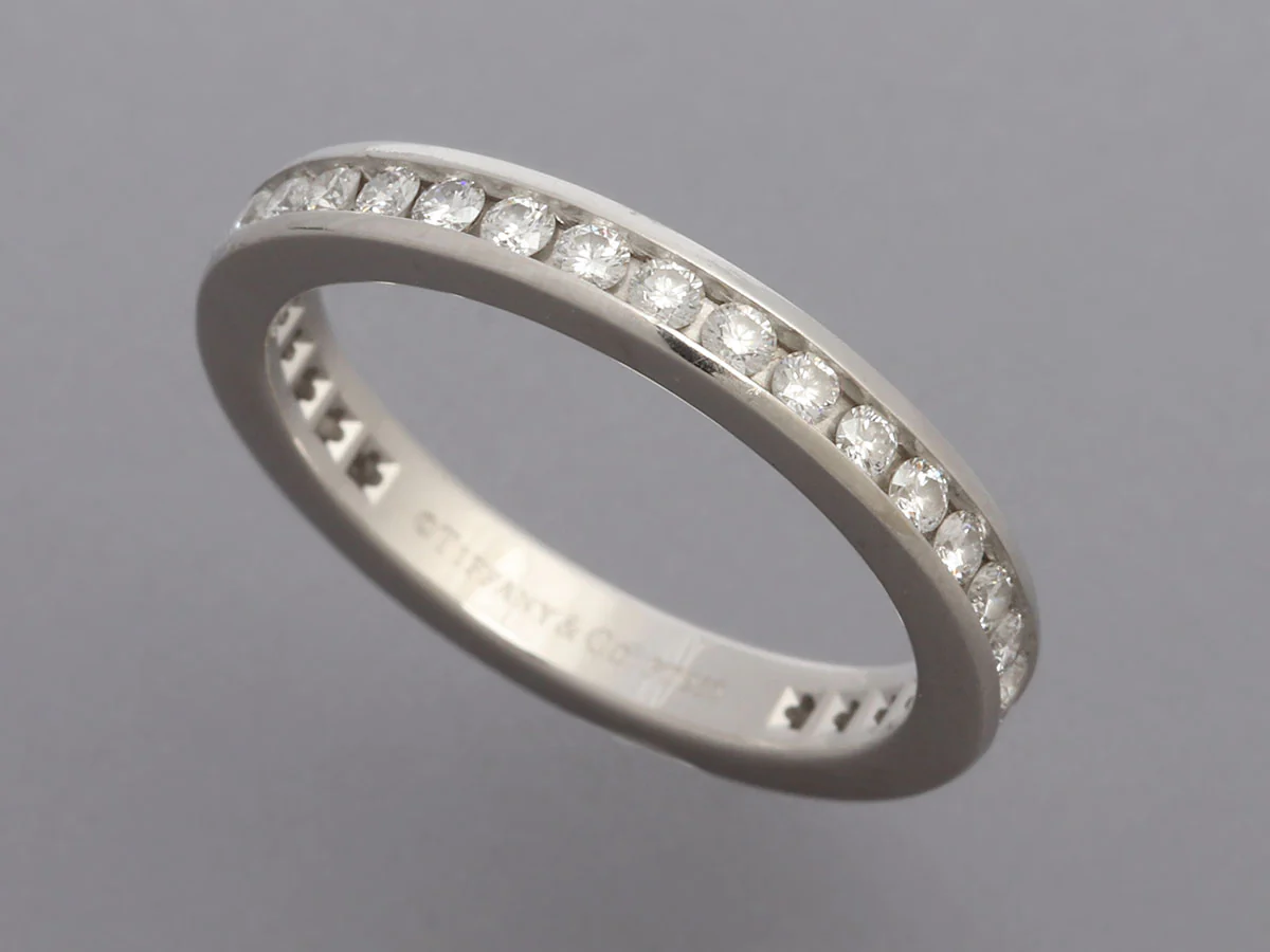 Tiffany & Co. Platinum Diamond Eternity Band 0.56 Carat - Image 3
