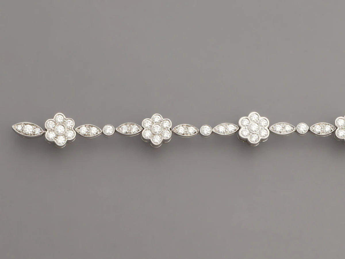 Tiffany & Co. Platinum Diamond Blossom Bracelet - Image 3