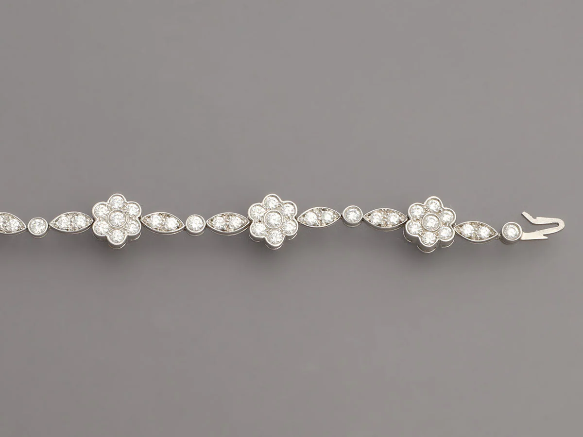 Tiffany & Co. Platinum Diamond Blossom Bracelet - Image 4