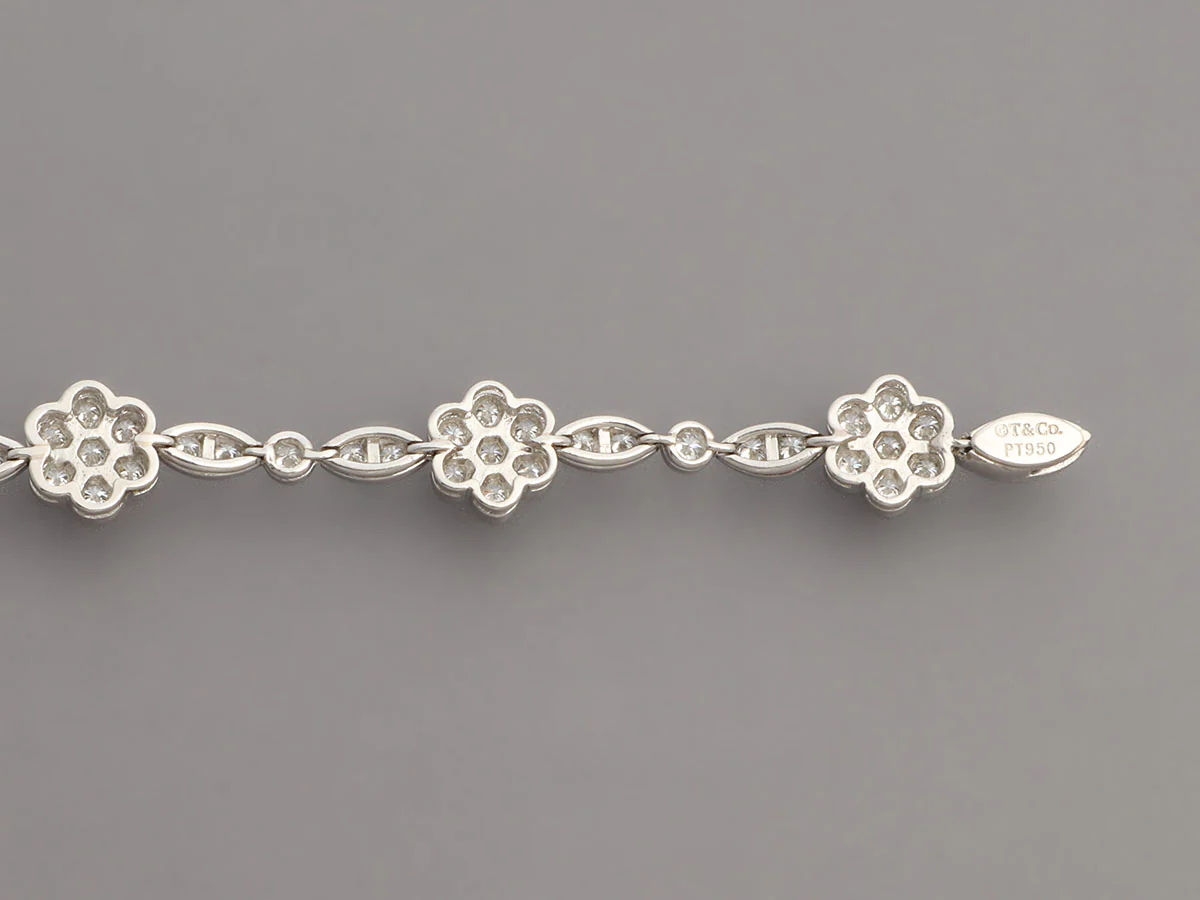 Tiffany & Co. Platinum Diamond Blossom Bracelet - Image 5