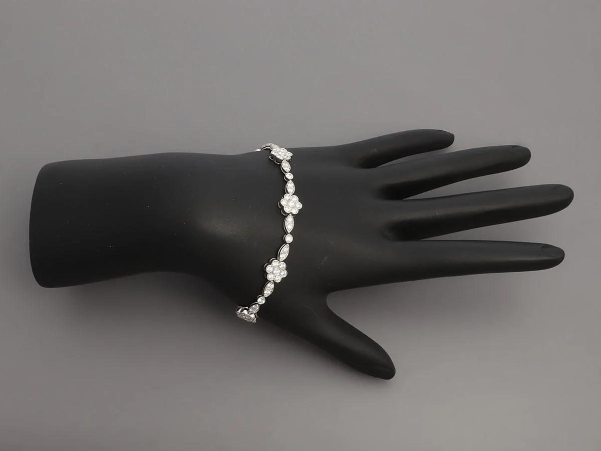 Tiffany & Co. Platinum Diamond Blossom Bracelet - Image 7
