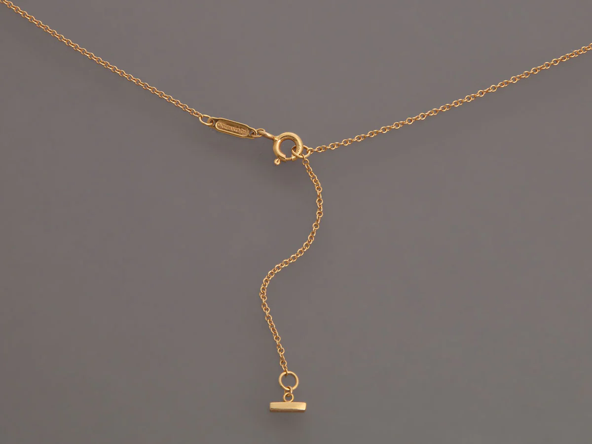 Tiffany & Co. Large 18K Yellow Gold T Smile Necklace - Image 4