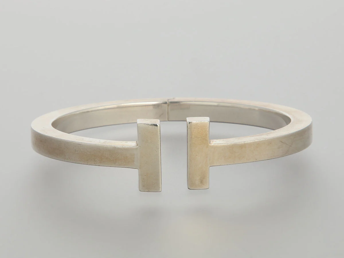Tiffany & Co. Medium Sterling Silver Tiffany T Bracelet - Image 2