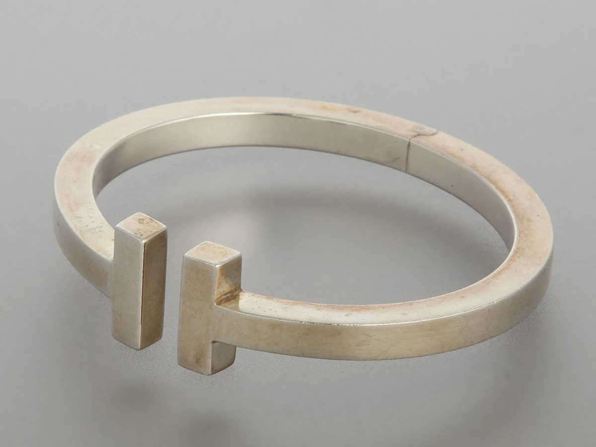Tiffany & Co. Medium Sterling Silver Tiffany T Bracelet - Image 3