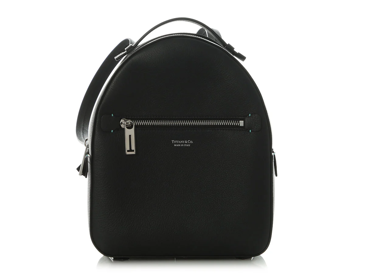 Tiffany & Co. Black Leather Backpack