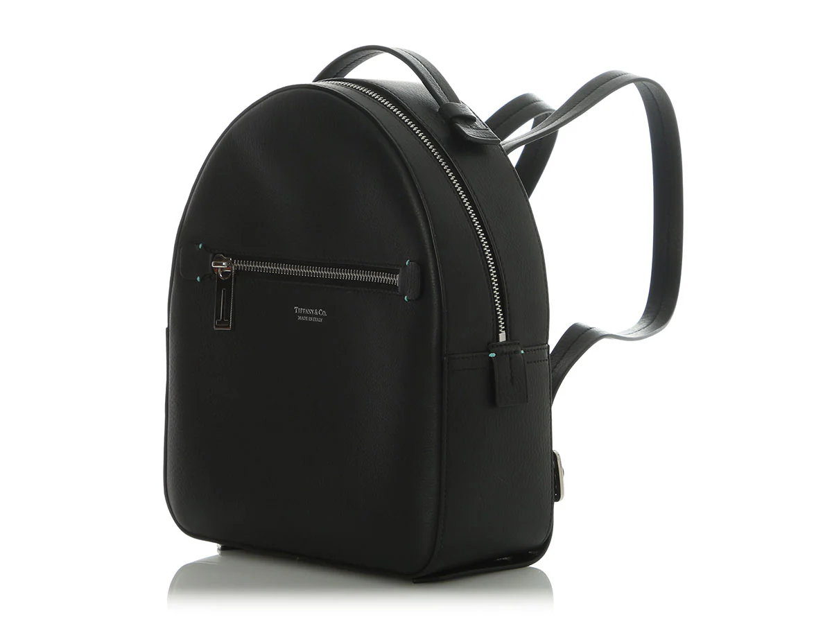 Tiffany & Co. Black Leather Backpack - Image 3