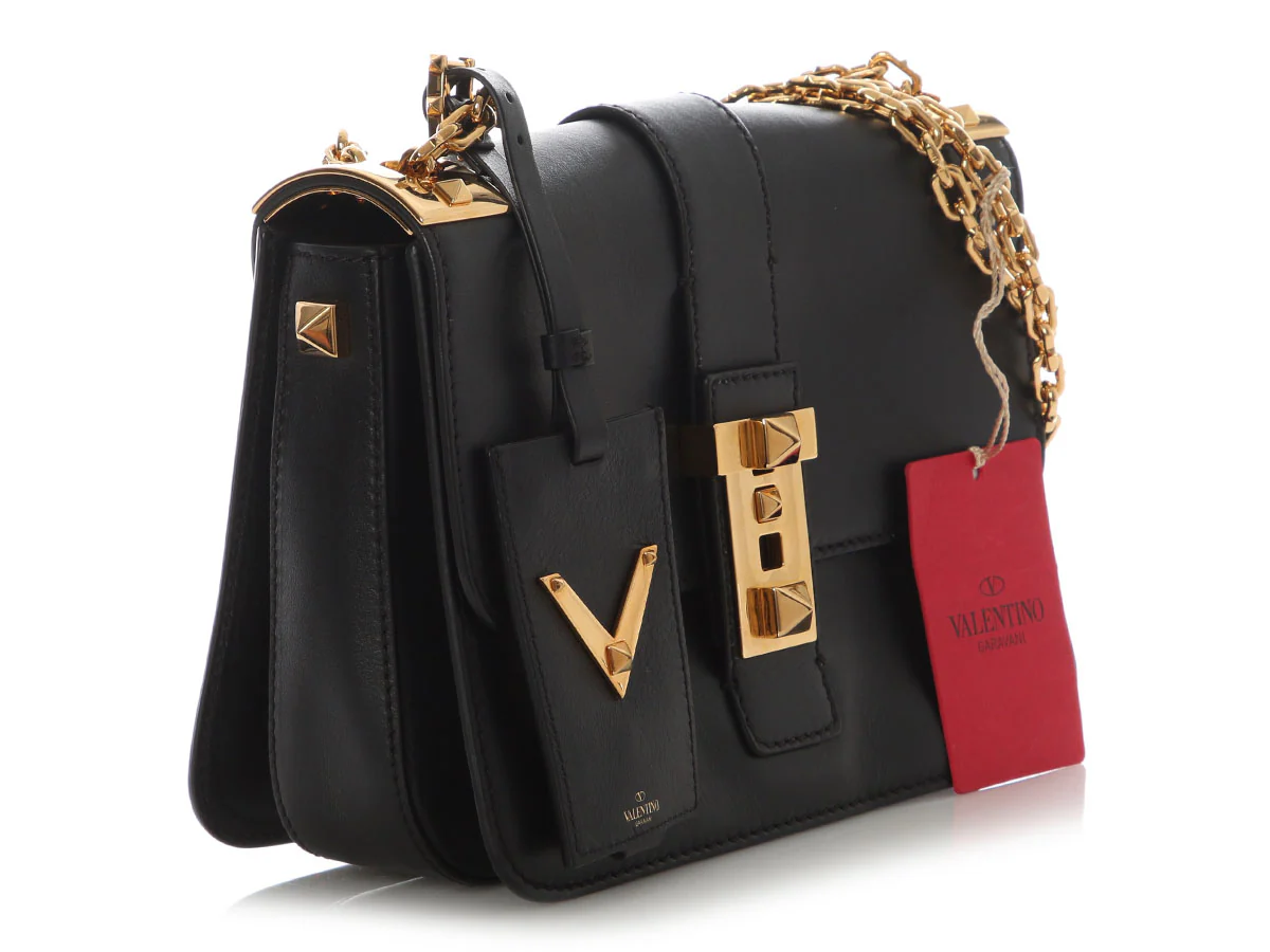 Valentino Black Rockstud Shoulder Bag - Image 5