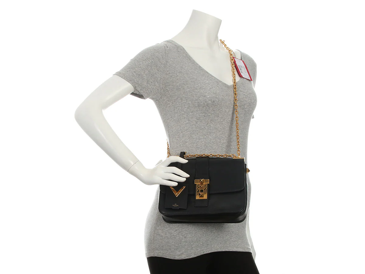 Valentino Black Rockstud Shoulder Bag - Image 9