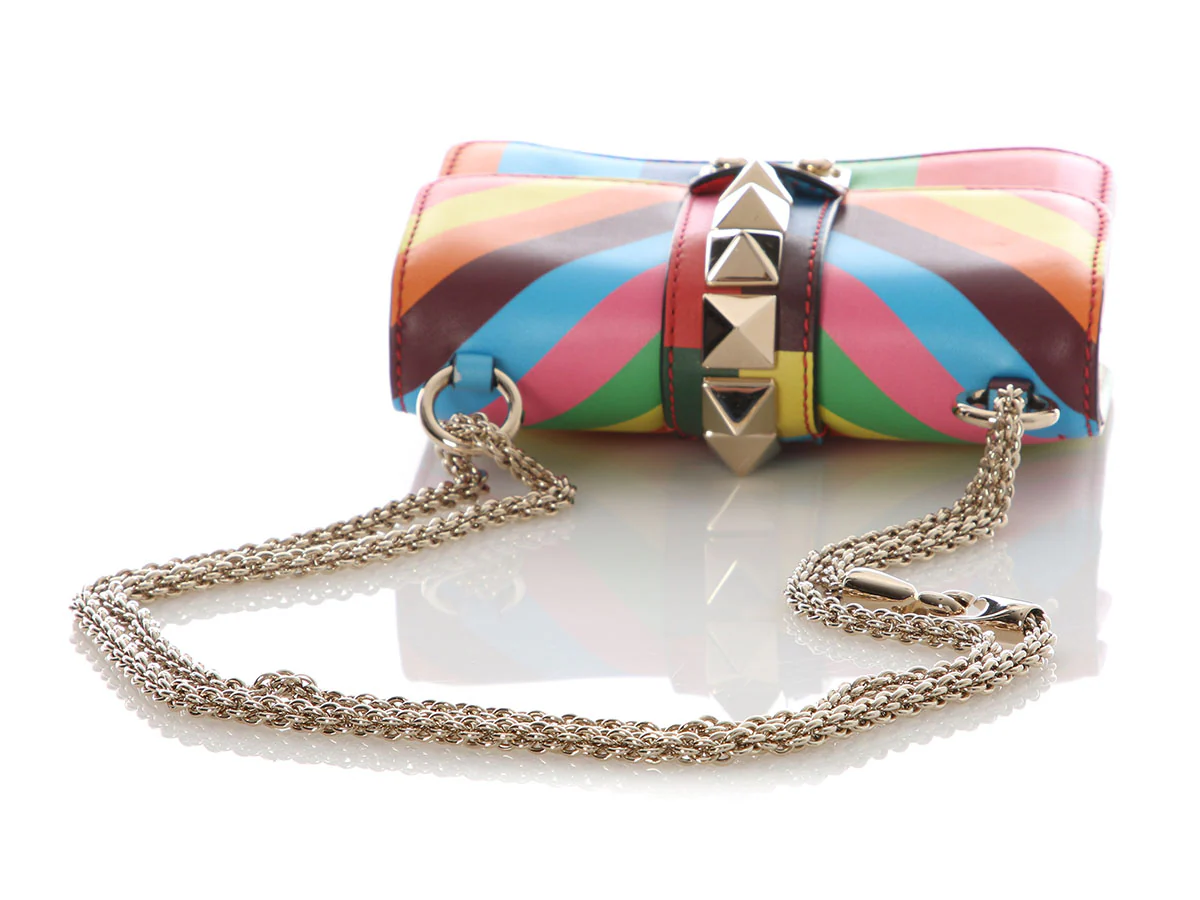 Valentino Mini Rainbow Glam Lock Rockstud Flap - Image 7