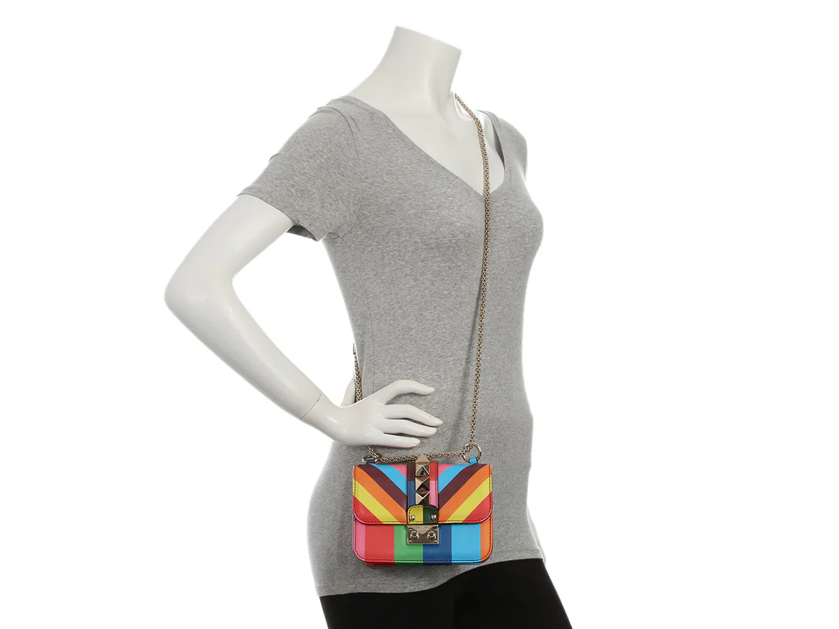 Valentino Mini Rainbow Glam Lock Rockstud Flap - Image 9
