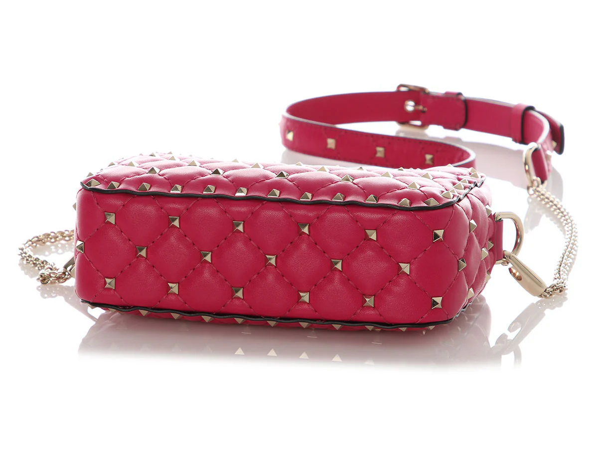 Valentino Small Magenta Rockstud Camera Crossbody - Image 6