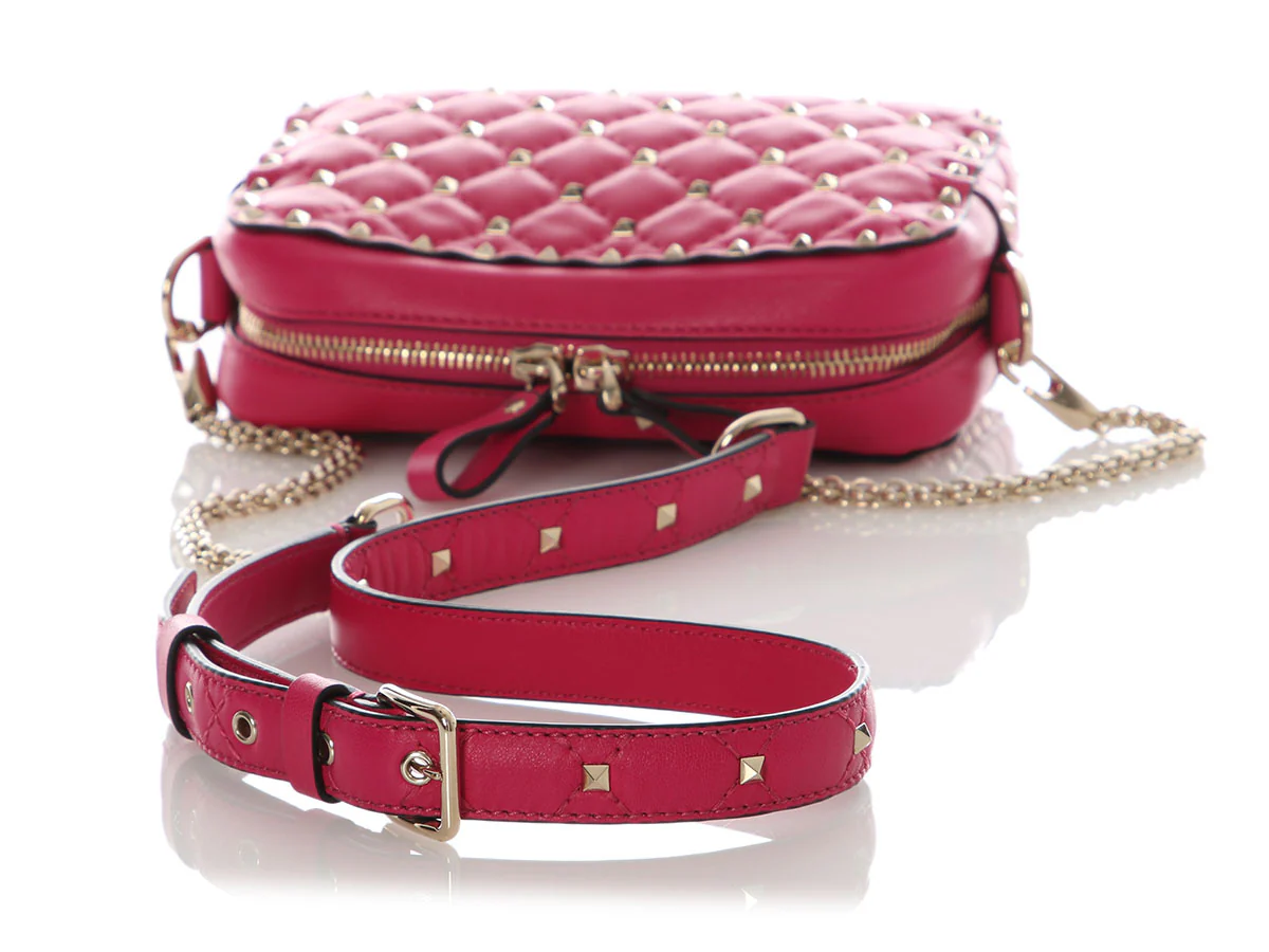 Valentino Small Magenta Rockstud Camera Crossbody - Image 7
