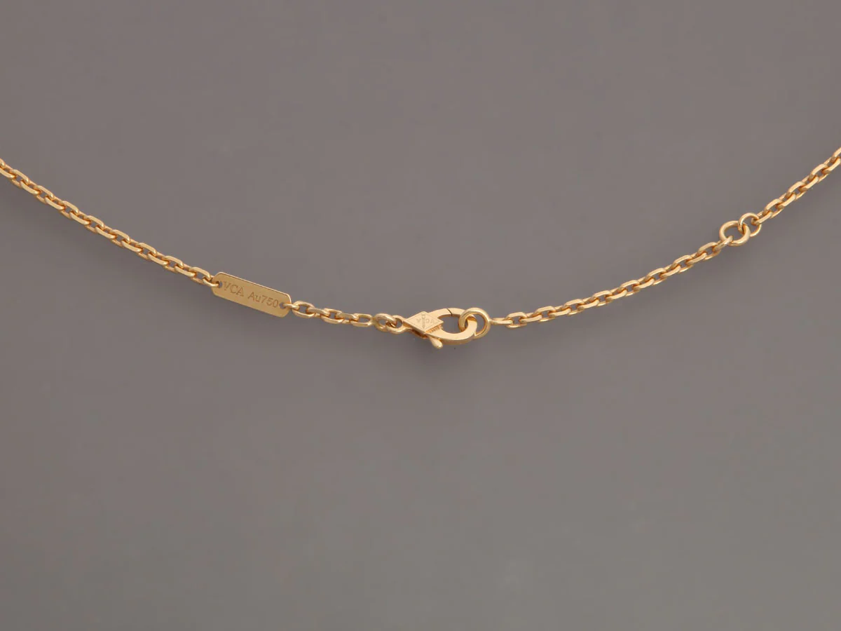 Van Cleef & Arpels 18K Yellow Gold Byzantine Alhambra Necklace - Image 4