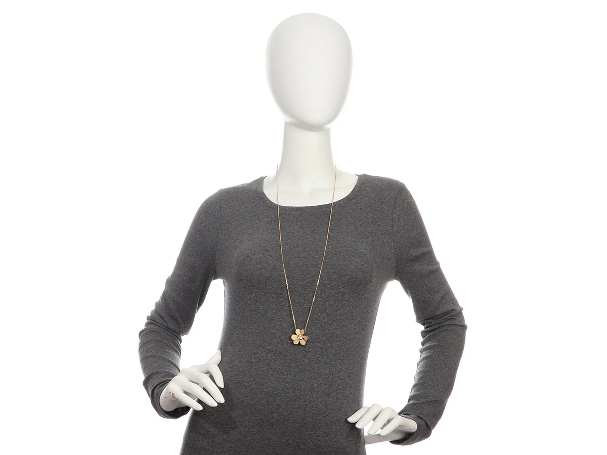 Van Cleef & Arpels Very Large 18K Yellow Gold Diamond Frivole Pendant Necklace/Clip - Image 8